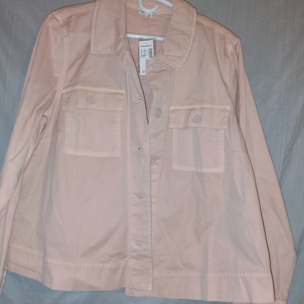 2X Westport Light Pink Button-Up Jacket